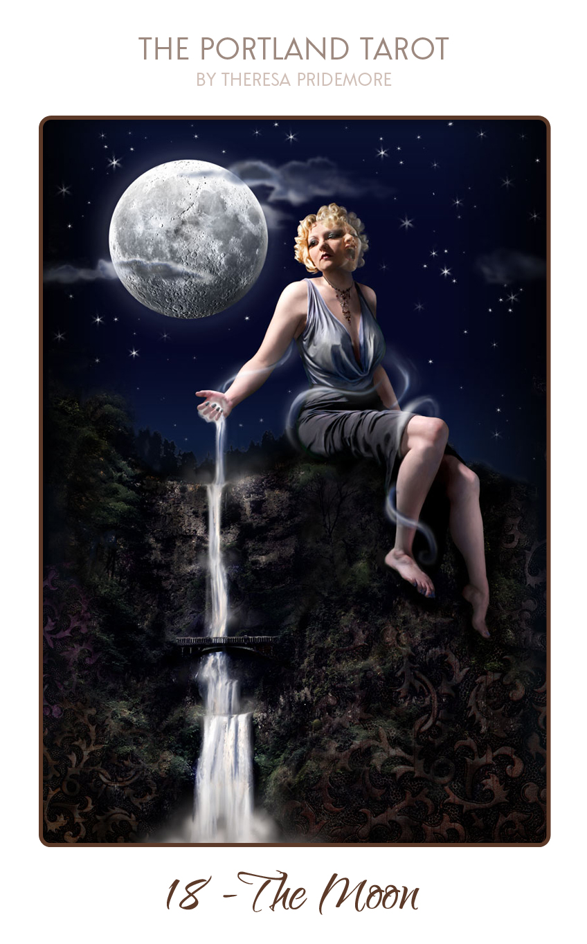 The Moon - Round One - The Portland Tarot by Theresa Pridemore