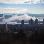 Portland Cityscape by Theresa Pridemore Portland Cityscape by Theresa Pridemore, View from OHSU on a Foggy Day