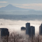 Portland Cityscape by Theresa Pridemore Portland Cityscape by Theresa Pridemore, View from OHSU on Foggy Day